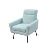 Mid Century Modern Upholstered Fabric Accent Chair;  Living Room;  Bedroom Leisure Single Sofa Chair (with Metal Legs);  TV armrest seat;  Suitable fo