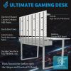 DEZCTOP Bifrost 160 63W x 28D Gaming PC Computer Desk with Shelves;  Large Workstation for Gamers or Home Office with Pegboard;  Built-in Cable Manage