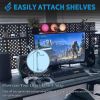 DEZCTOP Bifrost 160 63W x 28D Gaming PC Computer Desk with Shelves;  Large Workstation for Gamers or Home Office with Pegboard;  Built-in Cable Manage