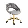 COOLMORE Computer Chair Office Chair Adjustable Swivel Chair Fabric Seat Home Study Chair