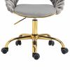 COOLMORE Computer Chair Office Chair Adjustable Swivel Chair Fabric Seat Home Study Chair