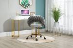 COOLMORE Computer Chair Office Chair Adjustable Swivel Chair Fabric Seat Home Study Chair