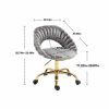 COOLMORE Computer Chair Office Chair Adjustable Swivel Chair Fabric Seat Home Study Chair