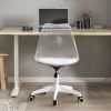 Modern Home Office Desk Chairs, Adjustable 360 ¬∞Swivel Chair Engineering Plastic Armless Swivel Computer Chair With Wheels for Living Room, Bed Room