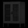 Metal Storage Cabinet with Mesh Doors, Steel Display Cabinets with Adjustable Shelves for Bathroom Home Office.Antique