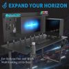 DEZCTOP Bifrost 160 63W x 28D Gaming PC Computer Desk with Shelves;  Large Workstation for Gamers or Home Office with Pegboard;  Built-in Cable Manage