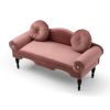54' Width Modern Velvet Upholstered Loveseat Sofa Accent Bedside Entryway Bench Small Sofa 2 Seater Couch Settee for Living Room Bedroom Nail Head Tri