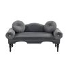 54' Width Modern Velvet Upholstered Loveseat Sofa Accent Bedside Entryway Bench Small Sofa 2 Seater Couch Settee for Living Room Bedroom Nail Head Tri