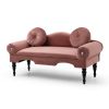 54' Width Modern Velvet Upholstered Loveseat Sofa Accent Bedside Entryway Bench Small Sofa 2 Seater Couch Settee for Living Room Bedroom Nail Head Tri