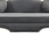 54' Width Modern Velvet Upholstered Loveseat Sofa Accent Bedside Entryway Bench Small Sofa 2 Seater Couch Settee for Living Room Bedroom Nail Head Tri