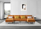 HQ-281 Sofa Couch, Mid-Century Suede Seat for Living Room