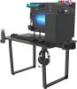 DEZCTOP Bifrost 120 47W x 28D Gaming PC Computer Desk with Shelves, Large Workstation for Gamers or Home Office with Pegboard, Built-in Cable Manageme