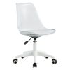 Modern Home Office Desk Chairs, Adjustable 360 ¬∞Swivel Chair Engineering Plastic Armless Swivel Computer Chair With Wheels for Living Room, Bed Room