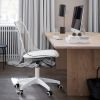 Modern Home Office Desk Chairs, Adjustable 360 ¬∞Swivel Chair Engineering Plastic Armless Swivel Computer Chair With Wheels for Living Room, Bed Room