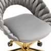 COOLMORE Computer Chair Office Chair Adjustable Swivel Chair Fabric Seat Home Study Chair