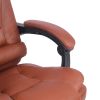 High Back Office Chair, Adjustable Ergonomic Office Chair, Executive PU Leather Swivel Work Chair with Lumbar Support, Computer Desk Chair with Footre