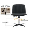 Black High Grade Pu Material. Home Computer Chair Office Chair Adjustable 360 ¬∞ Swivel Cushion Chair With Black Foot Swivel Chair Makeup Chair Study
