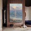 Hand Painted Oil Painting Original Oil Painting on Canvas Sea Landscape Painting Large Wall Sky Sea Painting Sea Level Painting Of Sunrise Landscape L