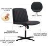 Black High Grade Pu Material. Home Computer Chair Office Chair Adjustable 360 ¬∞ Swivel Cushion Chair With Black Foot Swivel Chair Makeup Chair Study