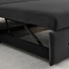 Modern 55.5" Pull Out Sleep Sofa Bed 2 Seater Loveseats Sofa Couch with side pockets, Adjsutable Backrest and Lumbar Pillows for Apartment Office Livi