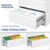 2 Drawer Lateral Filing Cabinet for Legal/Letter A4 Size, Large Deep Drawers Locked by Keys, Locking Wide File Cabinet for Home Office, Metal Steel