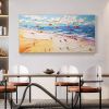 Hand Painted Oil Painting Abstract Beach Vacation Commemorative Oil Painting Original Hand-Painted Summer Landscape Colorful Parachute Wall Art 3D Cre