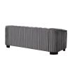 82" Mid Century Modern Sofa with Rubber Wood Legs; Velvet Upholstered Sofa Couch; Sofa with Thick Removable Seat Cushion;  3 Seater Sofa Couch for Liv
