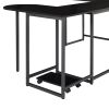 U-shaped Computer Desk;  Industrial Corner Writing Desk with CPU Stand;  Gaming Table Workstation Desk for Home Office