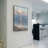 Hand Painted Oil Painting Original Oil Painting on Canvas Sea Landscape Painting Large Wall Sky Sea Painting Sea Level Painting Of Sunrise Landscape L