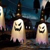 3PCS Halloween Decoration Glowing Wizard Ghost Hat Lamp Decor