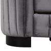 82" Mid Century Modern Sofa with Rubber Wood Legs; Velvet Upholstered Sofa Couch; Sofa with Thick Removable Seat Cushion;  3 Seater Sofa Couch for Liv