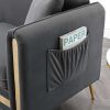 77.2' Modern Upholstered Velvet Sofa 3 Seater Couch with Removable Cushions Side Pocket Mid-Century Tufted Living Room Set Gold Metal Legs,2 Pillows I