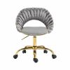 COOLMORE Computer Chair Office Chair Adjustable Swivel Chair Fabric Seat Home Study Chair