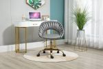 COOLMORE Computer Chair Office Chair Adjustable Swivel Chair Fabric Seat Home Study Chair