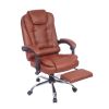 High Back Office Chair, Adjustable Ergonomic Office Chair, Executive PU Leather Swivel Work Chair with Lumbar Support, Computer Desk Chair with Footre