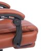 High Back Office Chair, Adjustable Ergonomic Office Chair, Executive PU Leather Swivel Work Chair with Lumbar Support, Computer Desk Chair with Footre