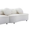 103.9" Modern Living Room Sofa Lamb Velvet Upholstered Couch Furniture for Home or Office,