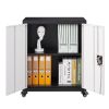 1 Shelf Metal Filing Cabinet, Storage File Cabinet with Lock for Home and Office