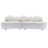 103.9" Modern Living Room Sofa Lamb Velvet Upholstered Couch Furniture for Home or Office,