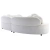 103.9" Modern Living Room Sofa Lamb Velvet Upholstered Couch Furniture for Home or Office,