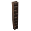 8-Tier Media Tower Rack, CD DVD Slim Storage Cabinet with Adjustable Shelves, Tall Narrow Bookcase Display Bookshelf for Home Office,Multi-functional