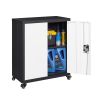 1 Shelf Metal Filing Cabinet, Storage File Cabinet with Lock for Home and Office
