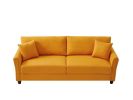Leisure Loveseat Furniture with Hardwood Frame; Mid-Century Upholstered Couch for Living Room