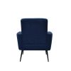 Mid Century Modern Upholstered Fabric Accent Chair;  Living Room;  Bedroom Leisure Single Sofa Chair (with Metal Legs);  TV armrest seat;  Suitable fo