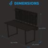 DEZCTOP Bifrost 160 63W x 28D Gaming PC Computer Desk with Shelves;  Large Workstation for Gamers or Home Office with Pegboard;  Built-in Cable Manage