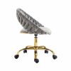 COOLMORE Computer Chair Office Chair Adjustable Swivel Chair Fabric Seat Home Study Chair