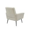 Mid Century Modern Upholstered Fabric Accent Chair, Living Room, Bedroom Leisure Single Sofa Chair (with Metal Legs), TV armrest seat, Suitable for Sm
