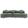 103.9" Modern Living Room Sofa Lamb Velvet Upholstered Couch Furniture for Home or Office,