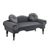 54' Width Modern Velvet Upholstered Loveseat Sofa Accent Bedside Entryway Bench Small Sofa 2 Seater Couch Settee for Living Room Bedroom Nail Head Tri