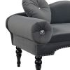 54' Width Modern Velvet Upholstered Loveseat Sofa Accent Bedside Entryway Bench Small Sofa 2 Seater Couch Settee for Living Room Bedroom Nail Head Tri